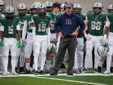 Frisco Reedy head coach Chad Cole head coach Chad Cole looks on from the sidelines during...