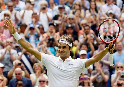 El suizo Roger Federer  ya está en semifinales de Wimbledon. (AP Foto/Kirsty Wigglesworth)
