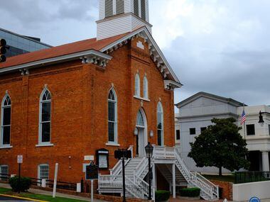 The Dexter Avenue Baptist Church, just a block from the Alabama State Capitol.