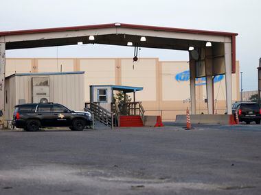 The Texas safety inspection site sits empty near the Pharr–Reynosa International Bridge,...