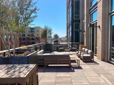 An outdoor terrace for tenants of the new Weir's Plaza tower on Knox Street.