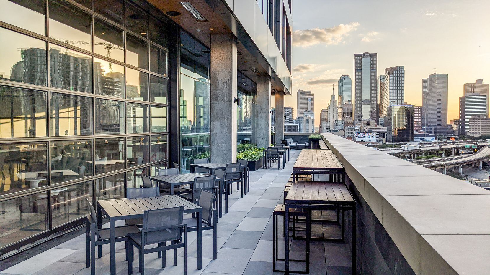 The Stack office building has an outdoor terrace on the 10th floor.