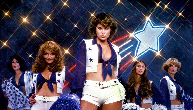 In 1978 a group of ex Dallas Cowboys Cheerleaders appeared in a poster  imitating an official Dallas Cowboys Cheerleader poster. There were  differences with the biggest being that the ex cheerleader's halter