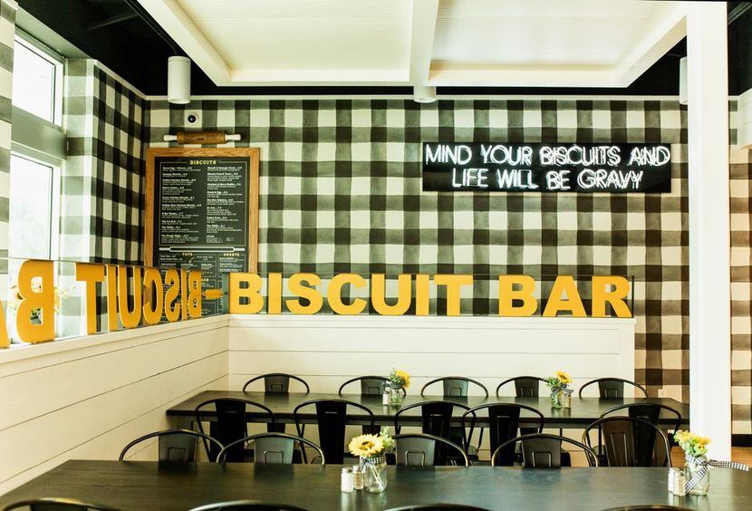 The Biscuit Bar opened on Hillcrest Avenue in Dallas, near SMU, in May 2019. 