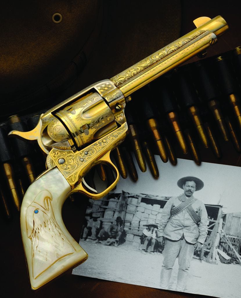 Arma chapada en oro del revolucionario mexicano Pancho Villa será subastada en Bedford