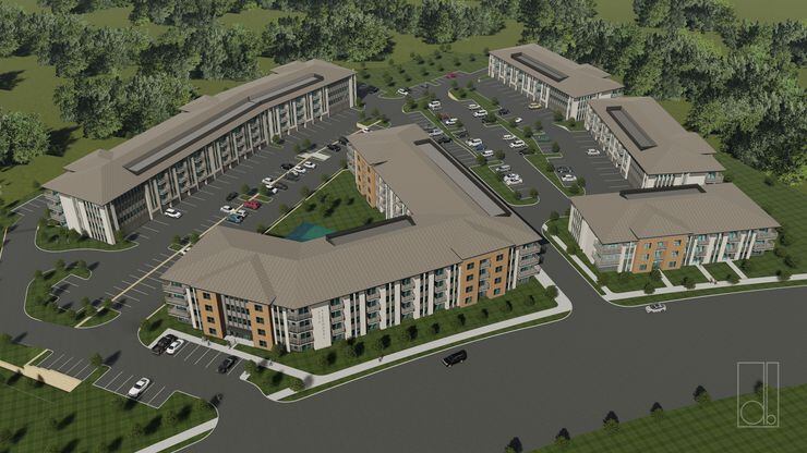 The 250-unit Alta Firewheel apartments are being built off Bush Turnpike near the Firewheel...