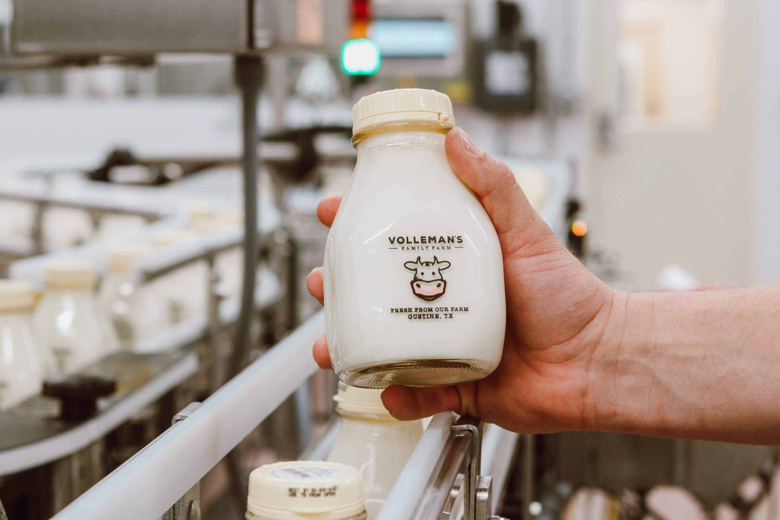 Volleman's Family Farm - Milk in glass bottles from a local Texan family