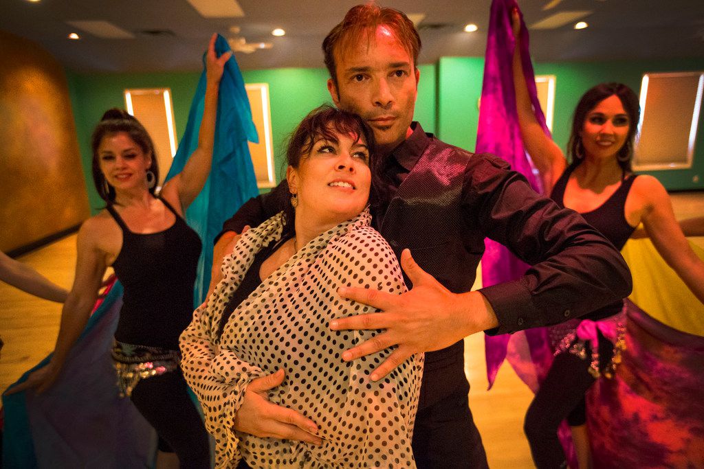 Julia Alcántara, director of Ida y Vuelta Flamenco, and her dance partner, Zyriab Alshafei,...