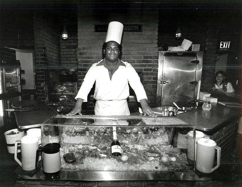 Jeffrey Ross, a cook in 1987, stands by the broiling pit at Cattlemen's Fort Worth Steak...