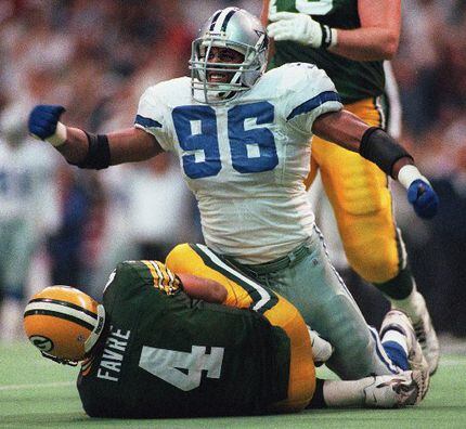 Shante Carver (96) fue seleccionado por los Dallas Cowboys en el Draft de 1994.