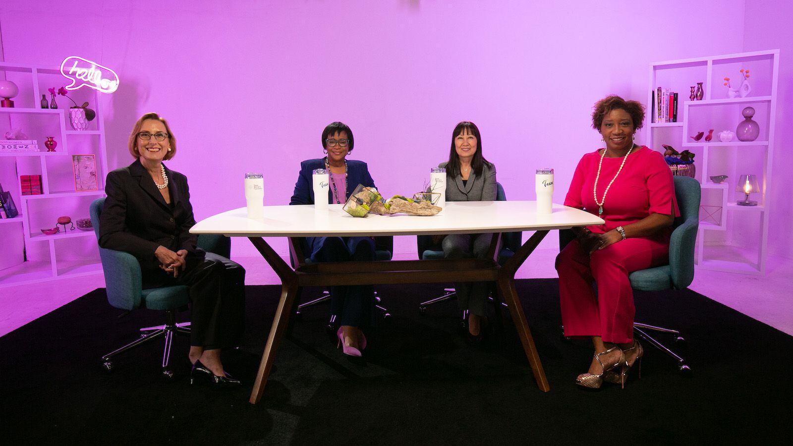 Roslyn Dawson Thompson, Cynt Marshall, Bonnie Clinton and A. Shonn Brown hosted the Texas Women's Foundation 35th annual luncheon.