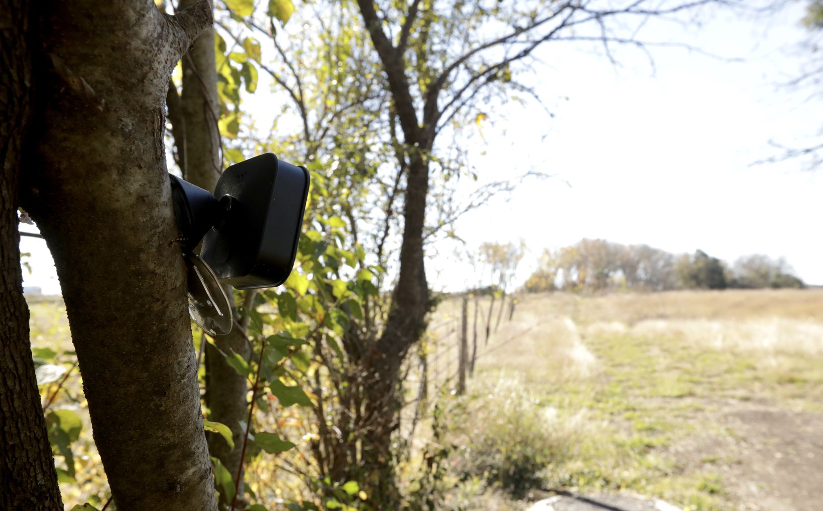 One of several game cameras set up to capture wildlife behind Stephanie Higgins’ home in...