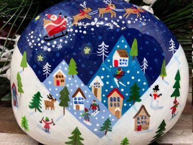 Andrea Bracken painted this rock with a Christmas-themed design. Bracken, a Bedford, TX...