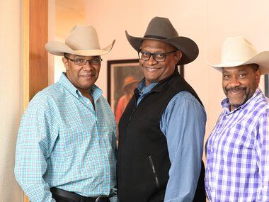 From left, Robby Hearn, Harlan Hearn and Wendell Hearn, sons of rodeo Hall of Famer Cleo Hearn.