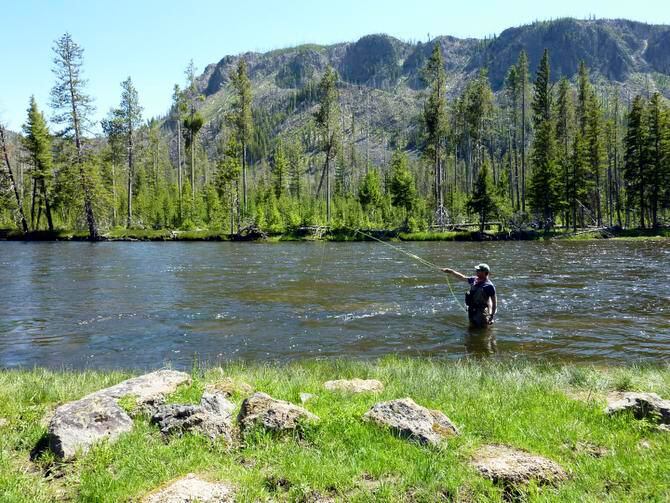 
Fishermen prize the trout waters of the upper Madison River in Montana.
