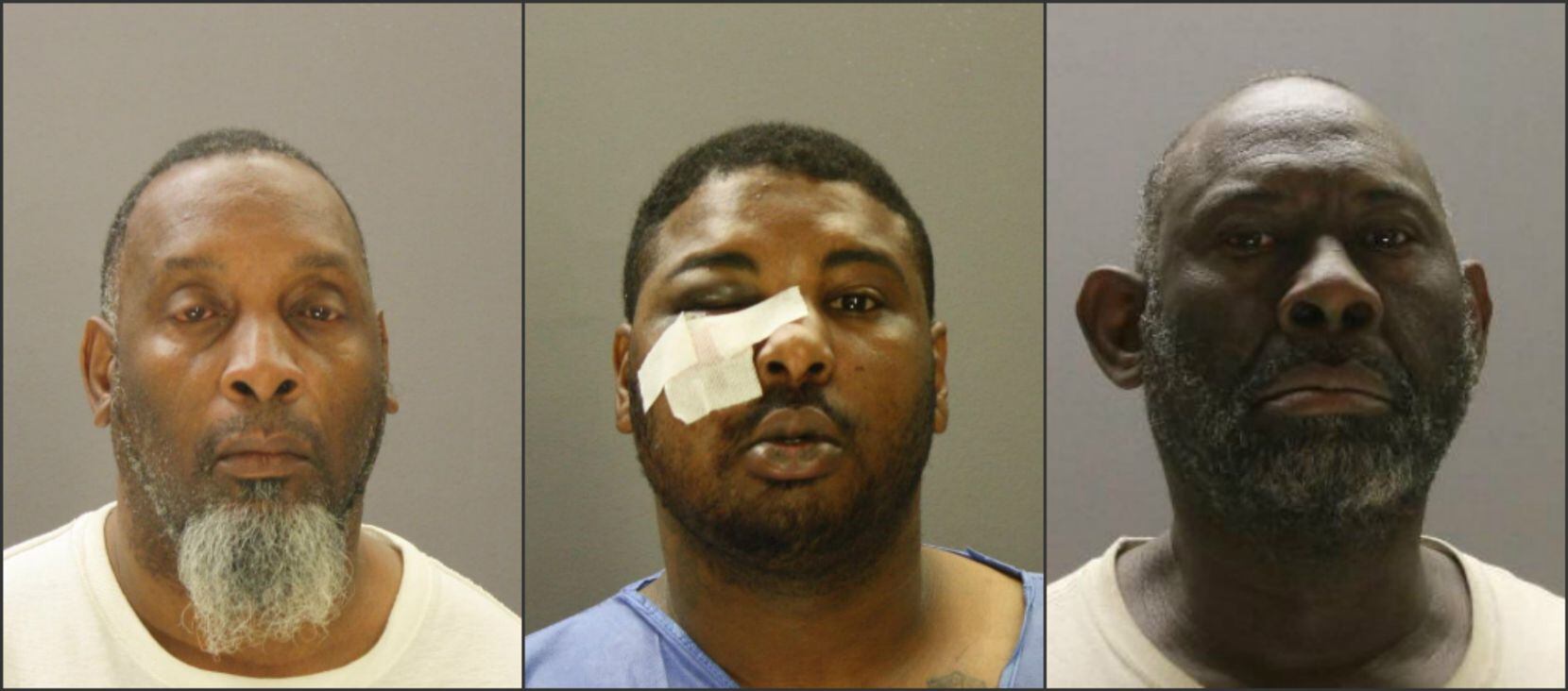 From left: Don Hardge, Kenneth Williamson and Brian Kurt Porter are being held in the Dallas...