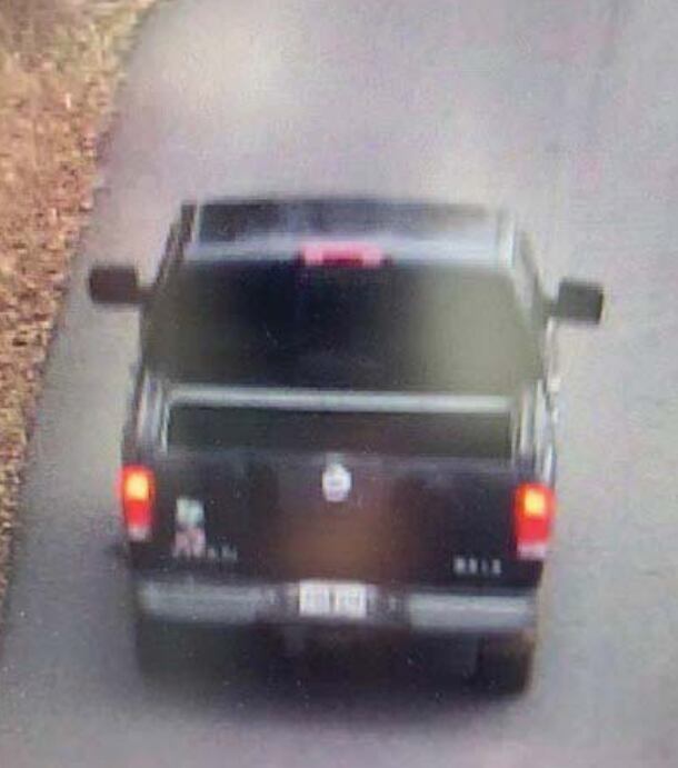 The "T" sticker was removed from Darrin Lopez's pickup in early December, authorities say.