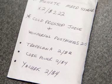 Randy budgeted and tracked the prices of items he usually purchased at a convenience store...