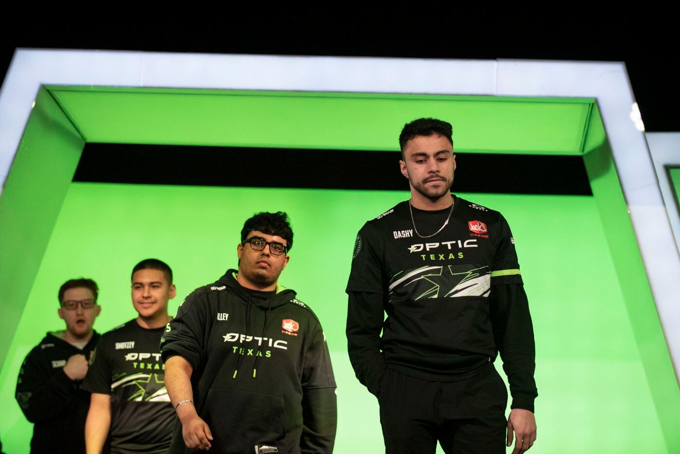 Members of OpTic Texas, Bradon “Dashy” Otell, Indervir “Illey” Dhaliwal, Anthony “Shotzzy”...