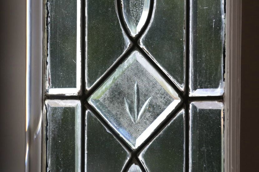 Original leaded glass at 6935 Lakeshore in Dallas, one of the homes on the 2016 Lakewood...