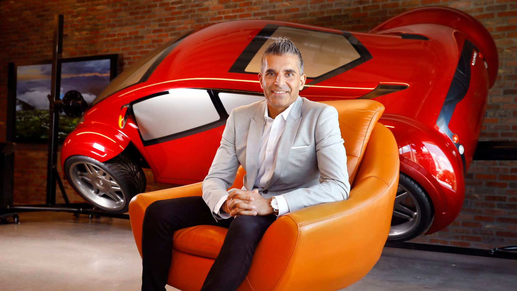 Toyota Connected's newly appointed CEO and President Steve Basra sits before a futuristic...