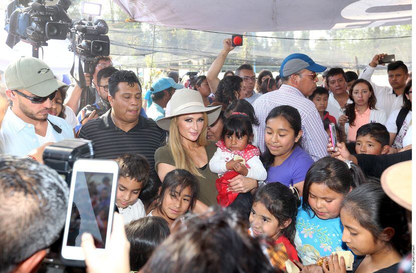 Paris Hilton en México. Foto Agencia Reforma