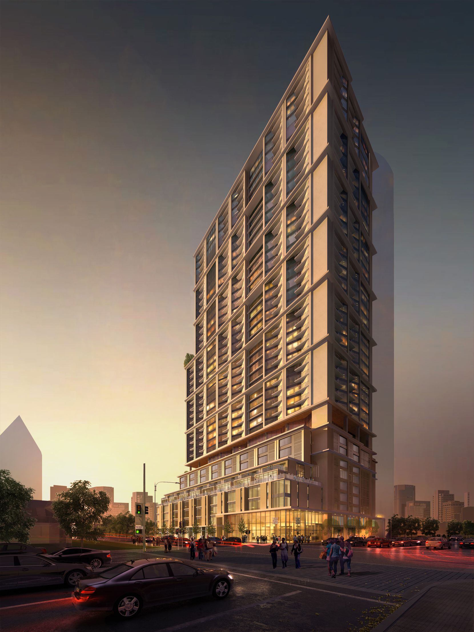 The 41-story Atelier apartments will be built on one of the last vacant tracts in downtown's...