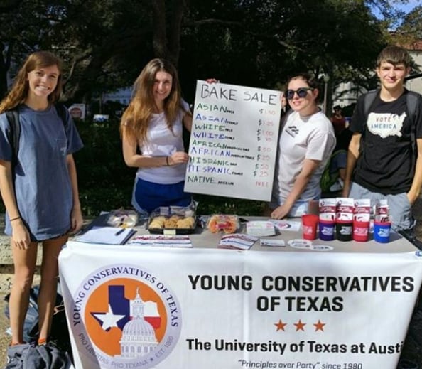 The Young Conservatives of Texas club at the University of Texas at Austin sold cookies at a...