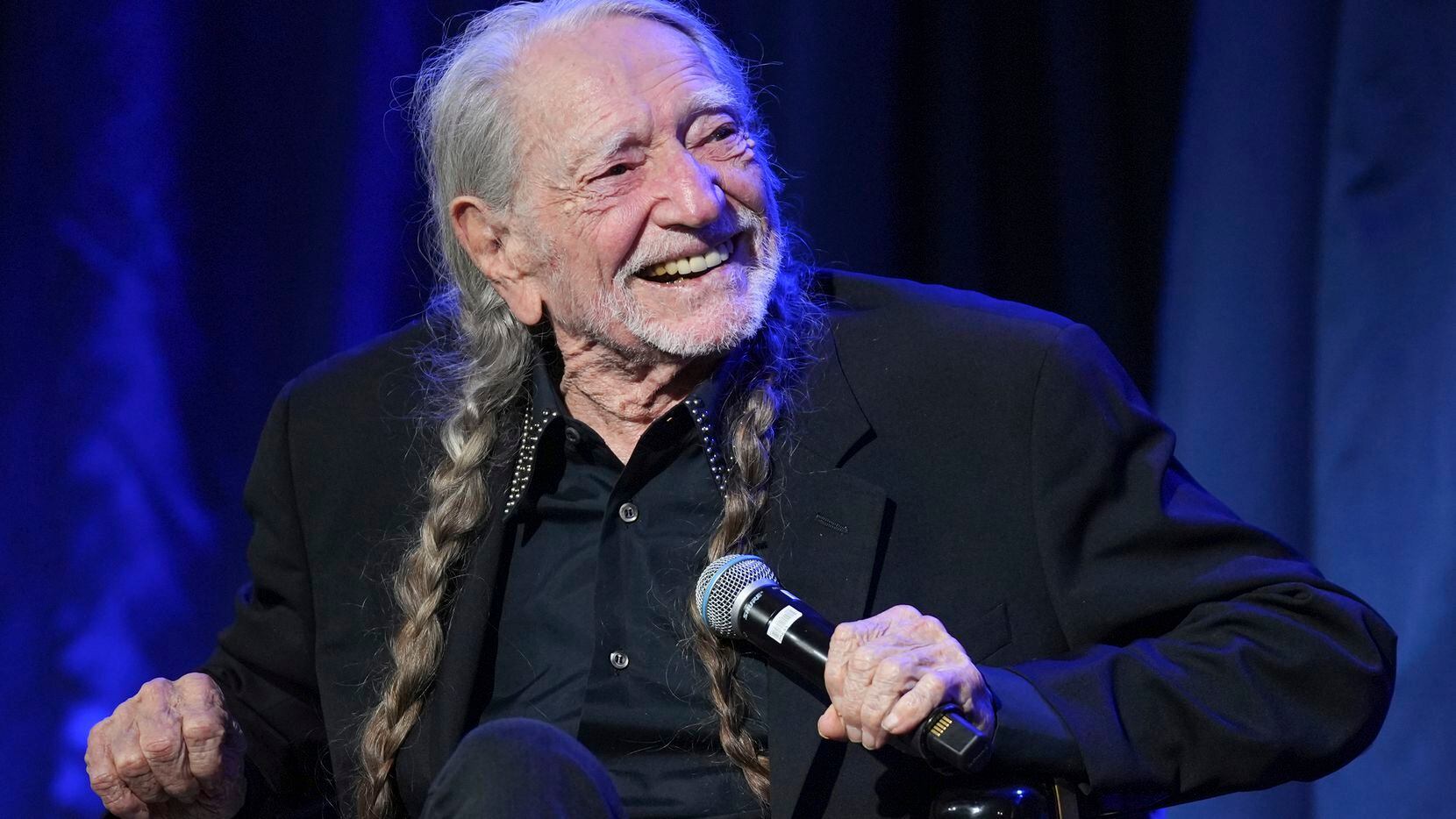 Willie Nelson speaks of his small-town boyhood and advocacy for family farms at a gala and...