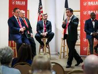 Brad Namdar answers a question during a forum for Republican candidates running for U.S....