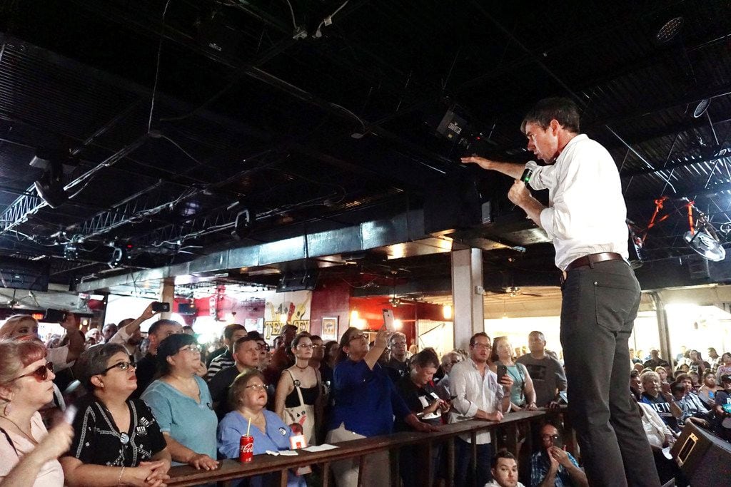 After campaigning in the Rio Grande Valley, Beto O'Rourke stopped at a Whataburger where he...