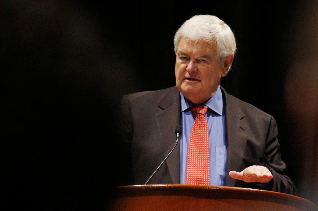 Newt Gingrich, former Speaker of the U.S. House of Representatives, speaks at the Career...