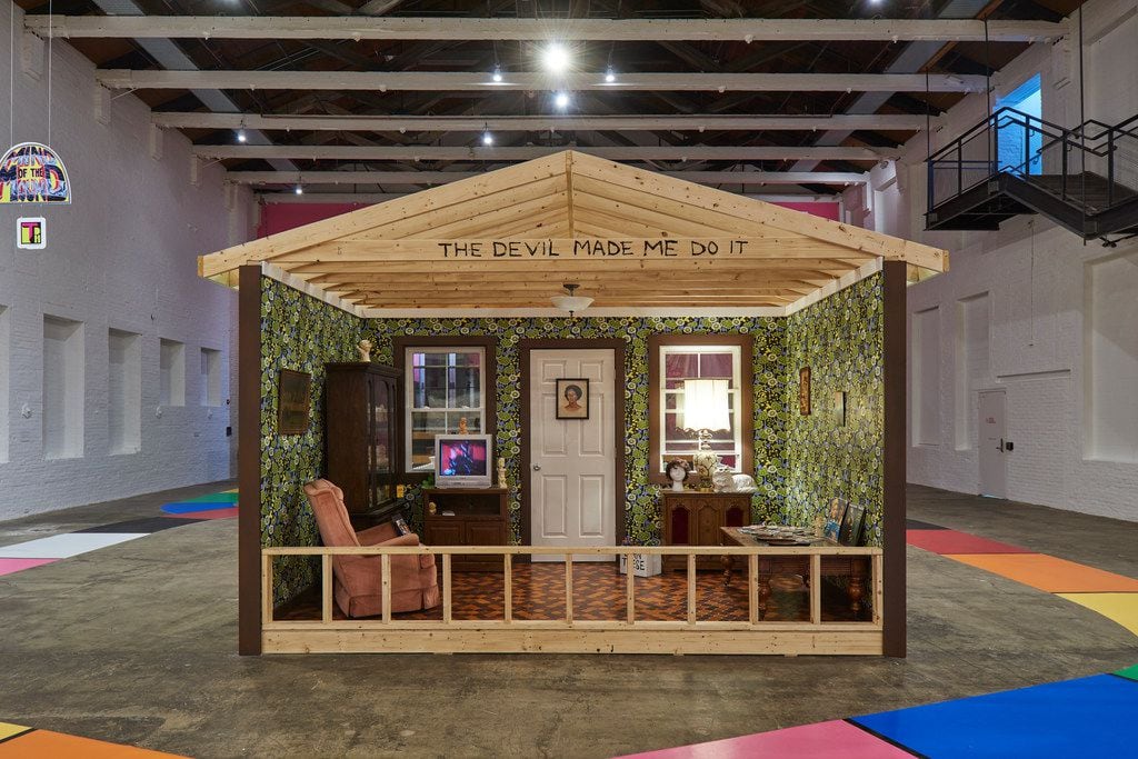 Trenton Doyle Hancock, who lives in Houston, built a re-creation of his grandmother's house...