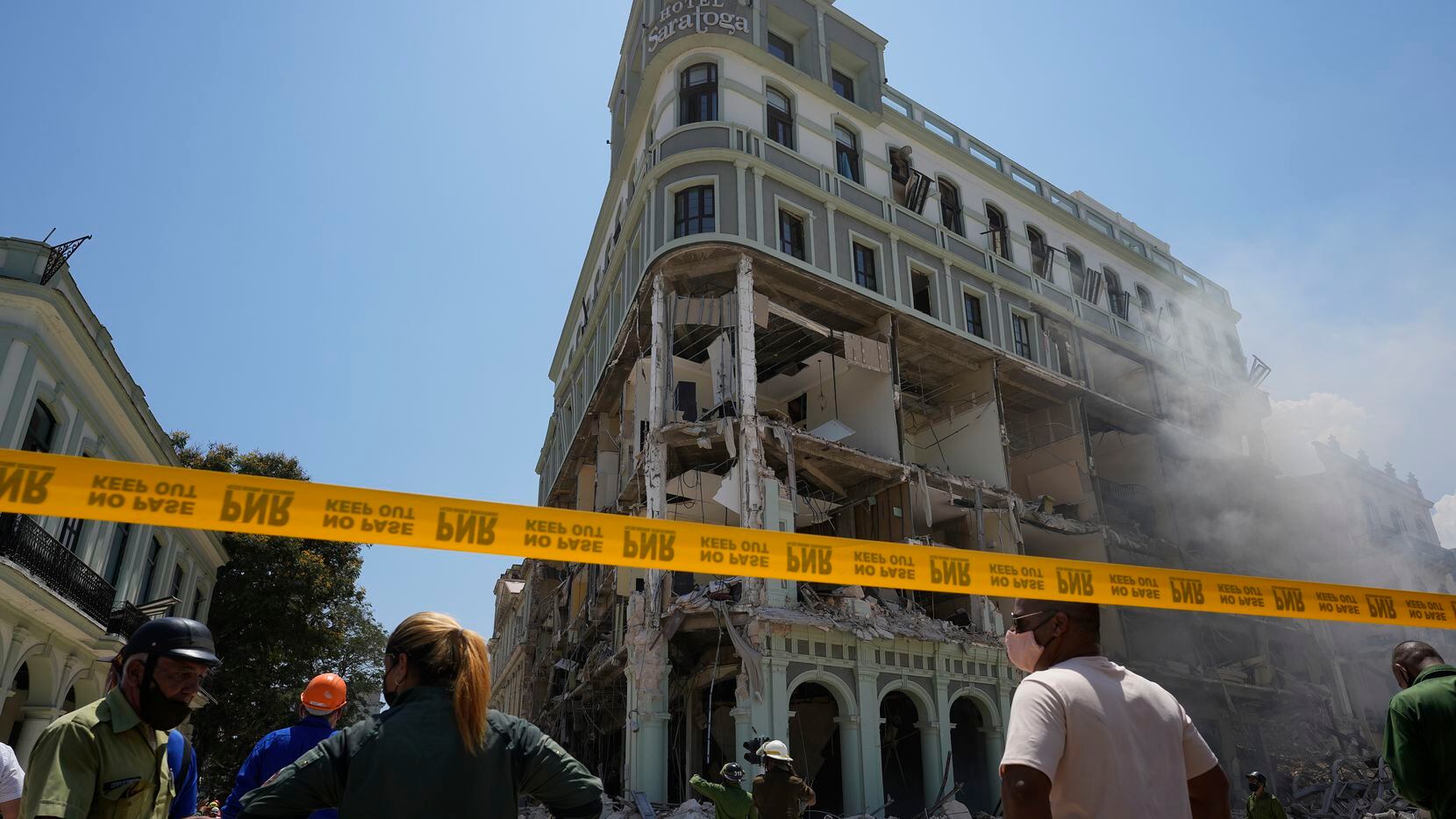 El Hotel Saratoga de cinco estrellas sufre graves daños tras una explosión en La Habana...
