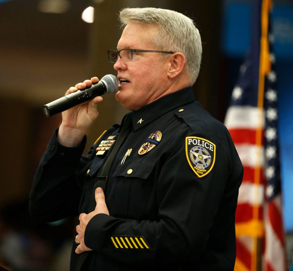 El Centro Police Chief Joseph Hannigan speaks during the Renewal and Resilience...