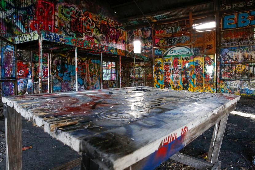 Dallas unofficial graffiti park is in the 600 block of Fabrication Street in West Dallas.