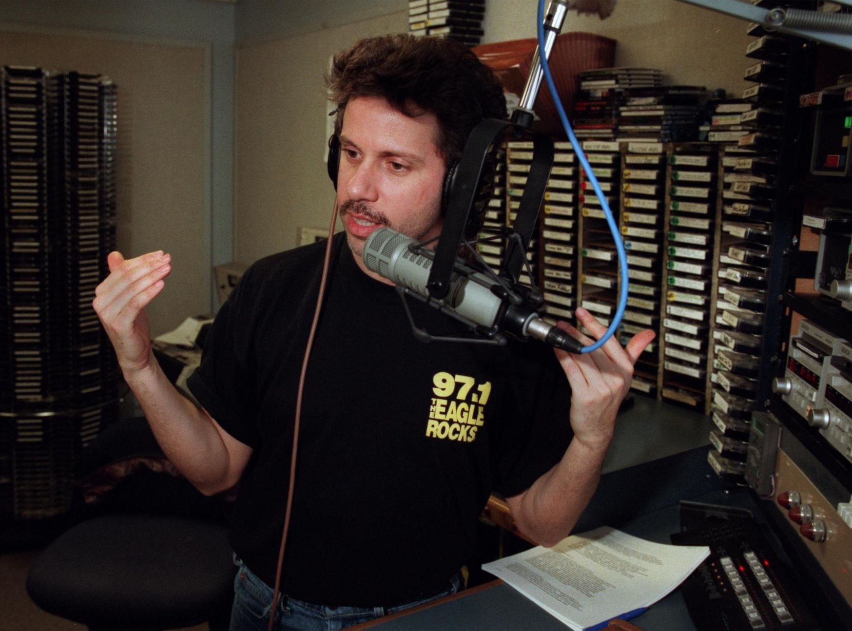 Russ Martin is seen during his show on “The Eagle” KEGL-FM (97.1) in a 2003 file photo.