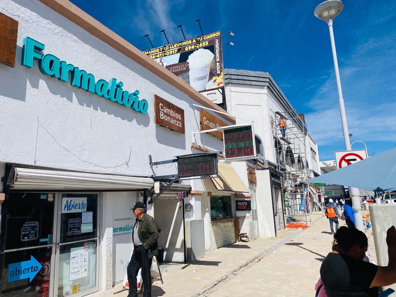 Mexican pharmacies, like this one in Ciudad Juarez just a block from the International bridge to El Paso, are common shopping venues for U.S. residents.