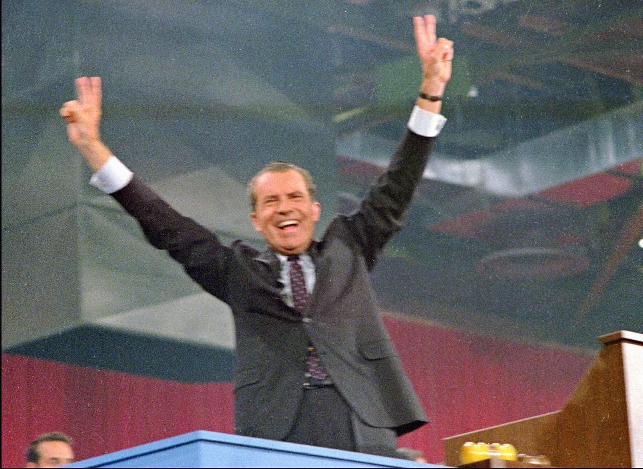 
Former President Richard M.Nixon shown at the 1968 Republican National Convention in Miami.
