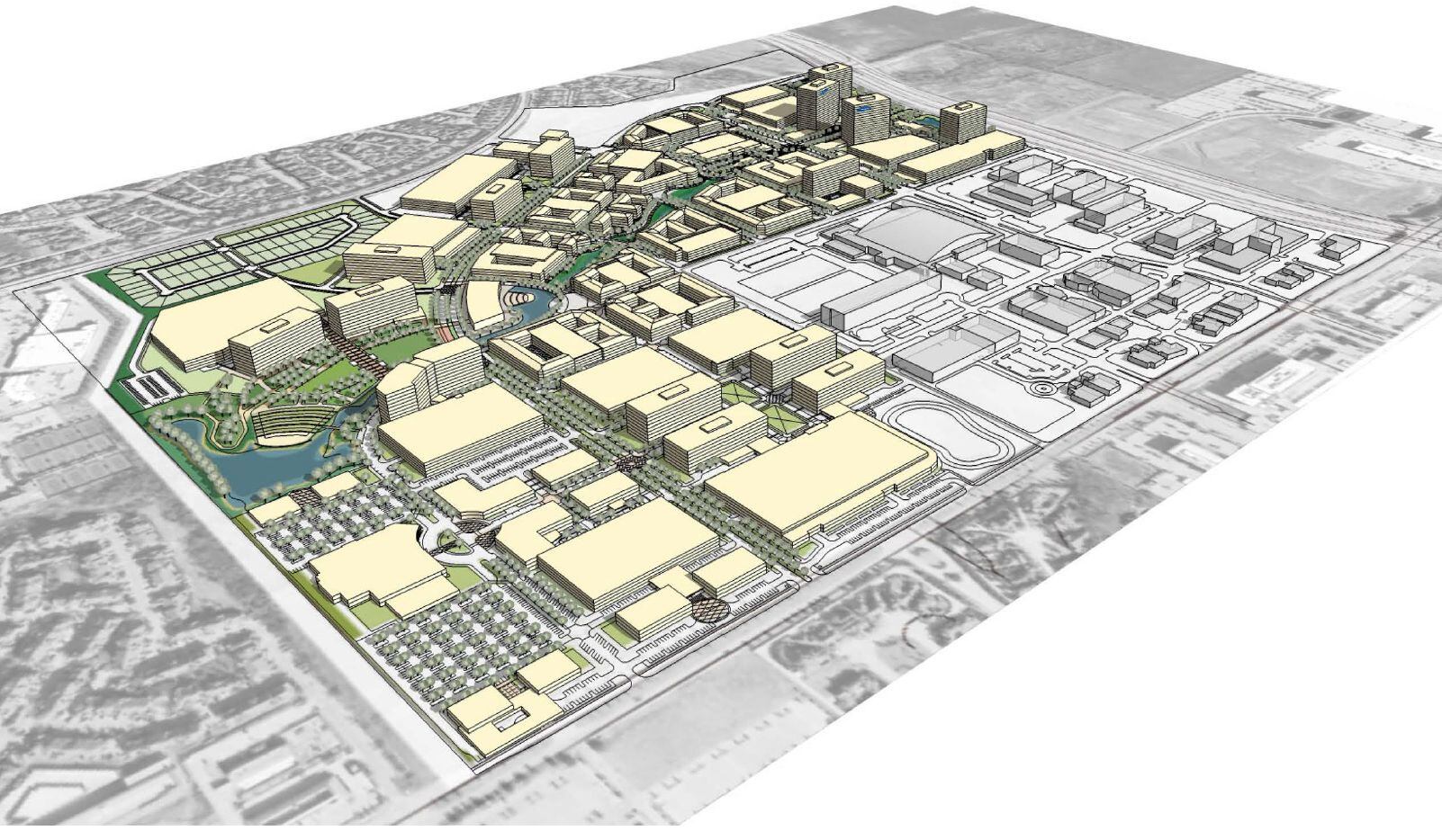The 242-acre Frisco Station development on the Dallas North Tollway in Frisco will wrap...