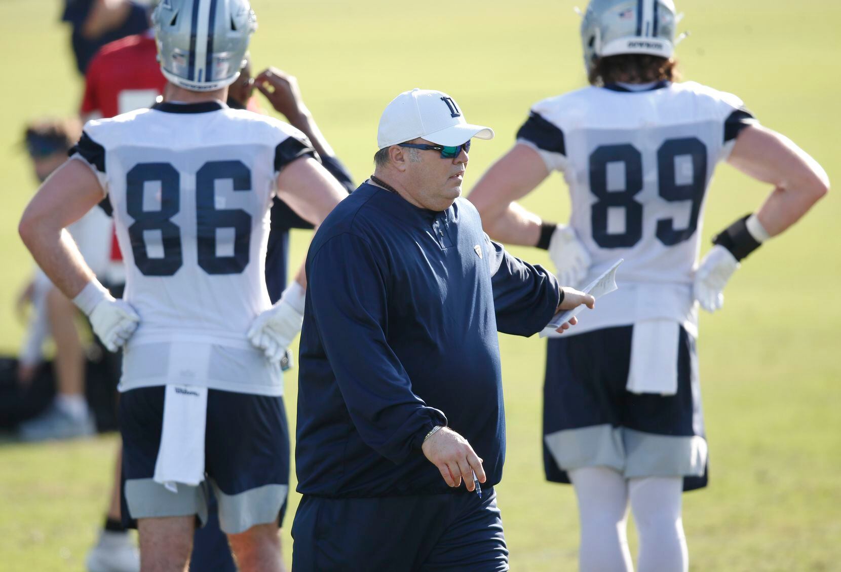 Dallas Cowboys head coach Mike McCarthy during the first day of training camp at Dallas...