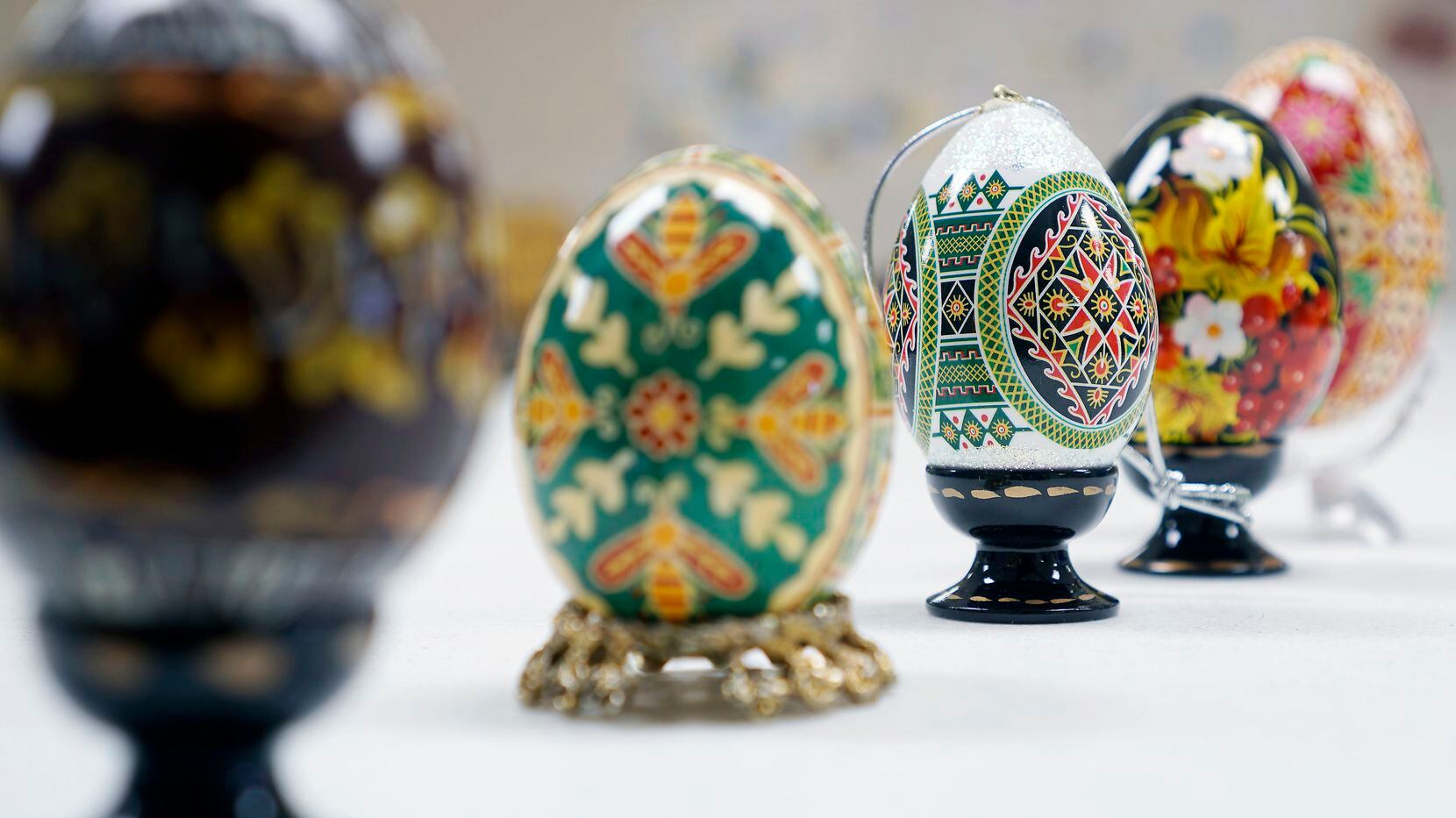 Pysanky, or traditional Ukrainian Easter eggs, were on display and for sale during Palm...