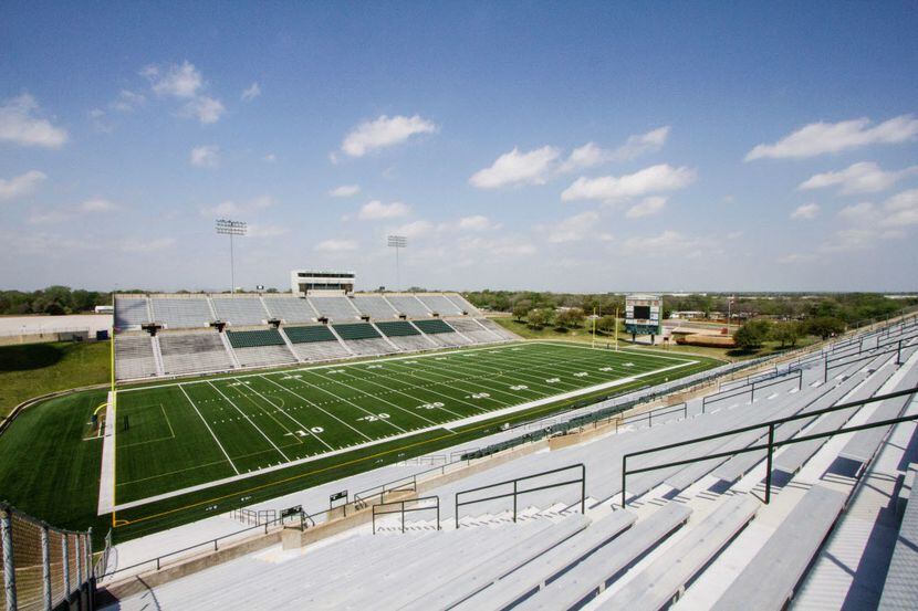 Mesquite ISD's Memorial Stadium is pictured here before receiving digital upgrades to the...
