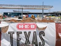 Construction continues at the site of a new H-E-B in Frisco, scheduled to open later this year.