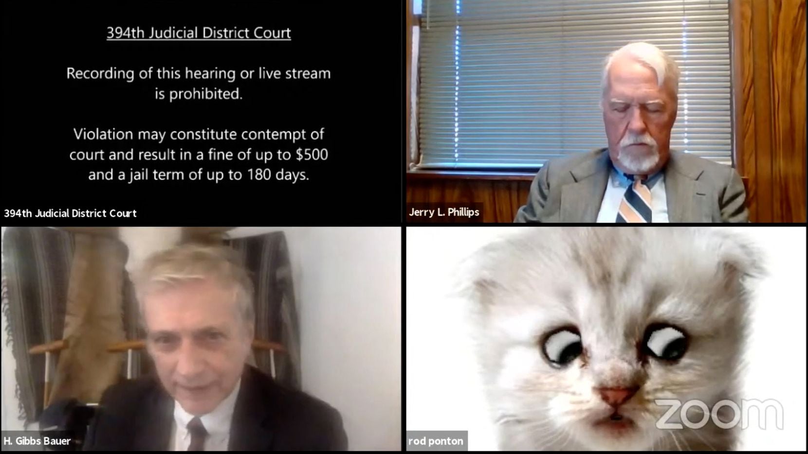 The best-known Texas virtual court hearing happened in February when a lawyer appeared as a cat due to what was called "a filter mishap." But that was only one of 1.5 million virtual hearings in Texas that have revolutionized the Texas judiciary.