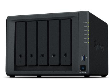 The Synology DS1520+ is a 5-bay network attached storage device.