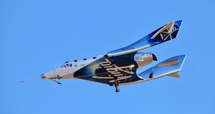 La nave SpaceShipOne de Virgin Galactic. AP
