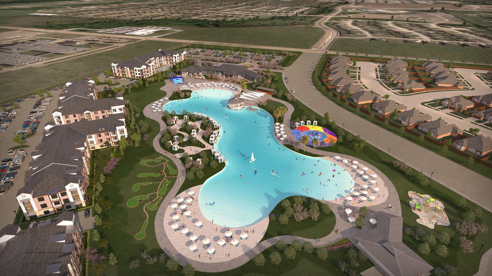 Megatel Homes' new Bellagio Lagoon community will feature about 400 homes centered around a manmade lagoon. The lagoon is expected to be completed by August 2022.
