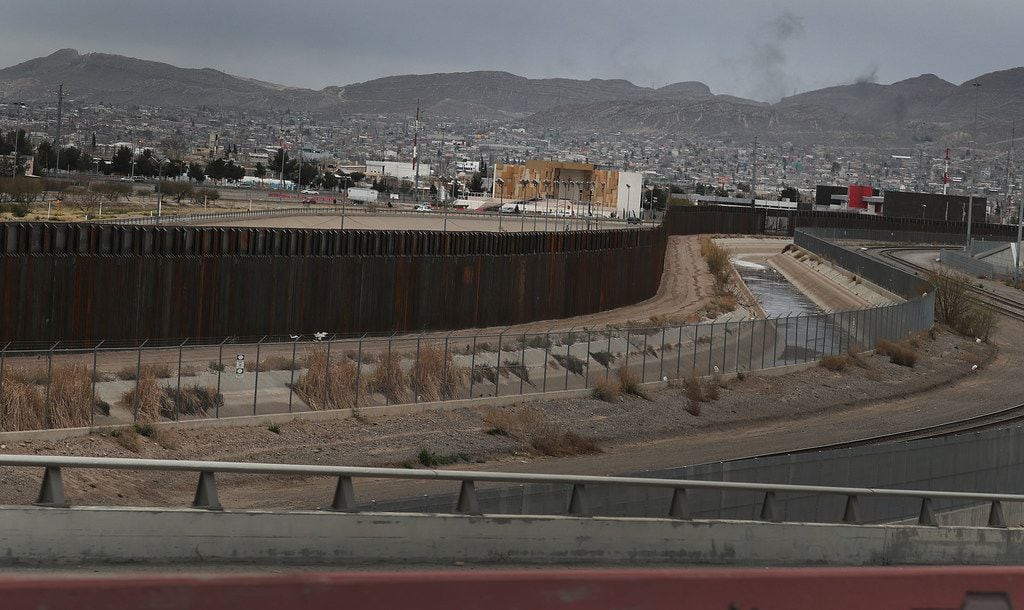 The U.S.-Mexico border fence is seen on February 10, 2019 from the El Paso side of the border. President Donald Trump is scheduled to visit the border city as he continues to campaign for a wall to be built along the border and the Democrats in Congress are asking for other border security measures.