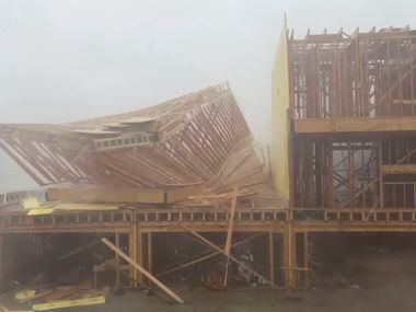 In Old East Dallas, townhomes under construction at Munger Ave and Annex Ave were knocked...